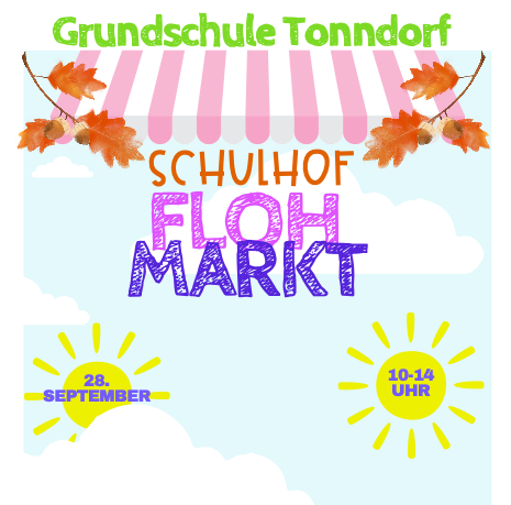 Flohmarkt auf unserem Schulhof am 27. September
