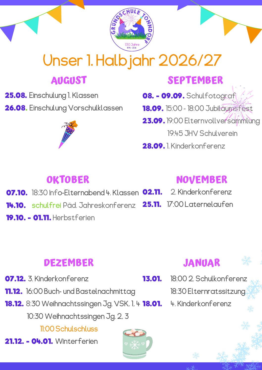 Unser 1. Halbjahr 26/27